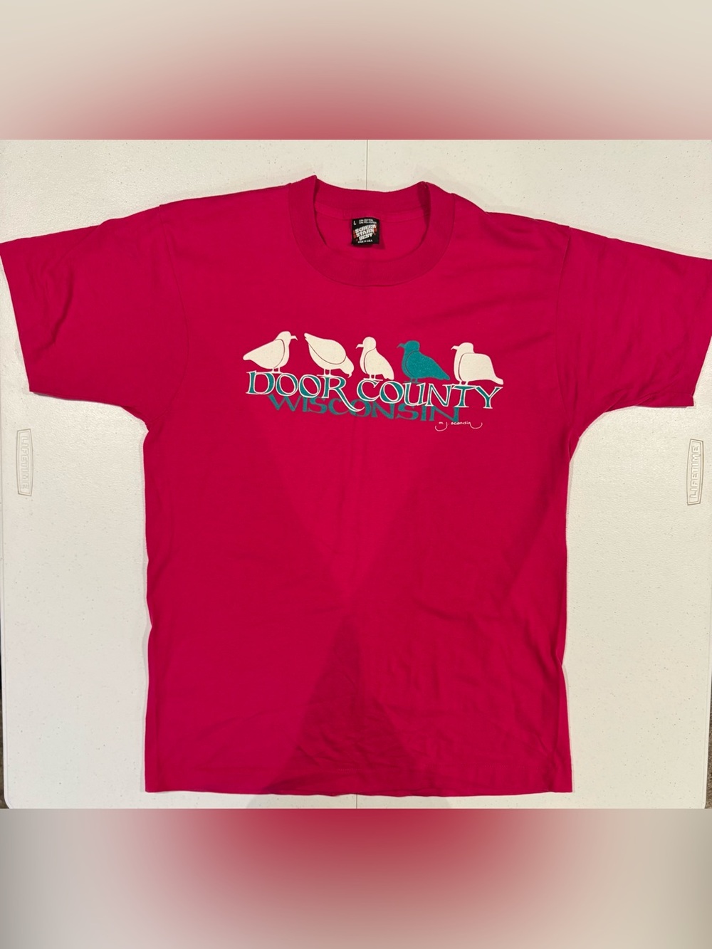 Vintage single stitch M J Scandlin Door County Wisconsin t shirt size large
